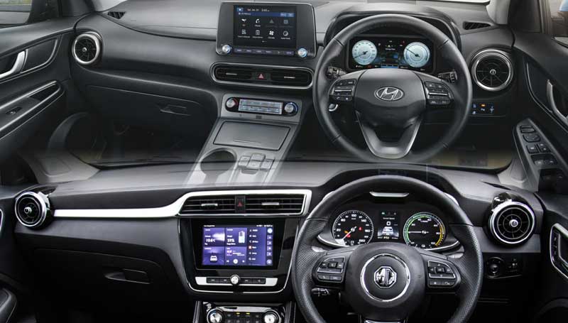 Komparasi Hyundai Kona Electric dengan MG ZS EV komparasi hyundai kona electric dengan MG ZS EV
