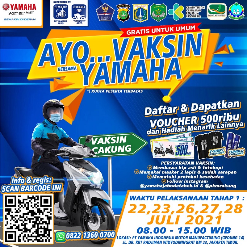 Program Vaksin Covid-19 Yamaha untuk Masyarakat, Ini Syaratnya vaksin covid-19 yamaha 1