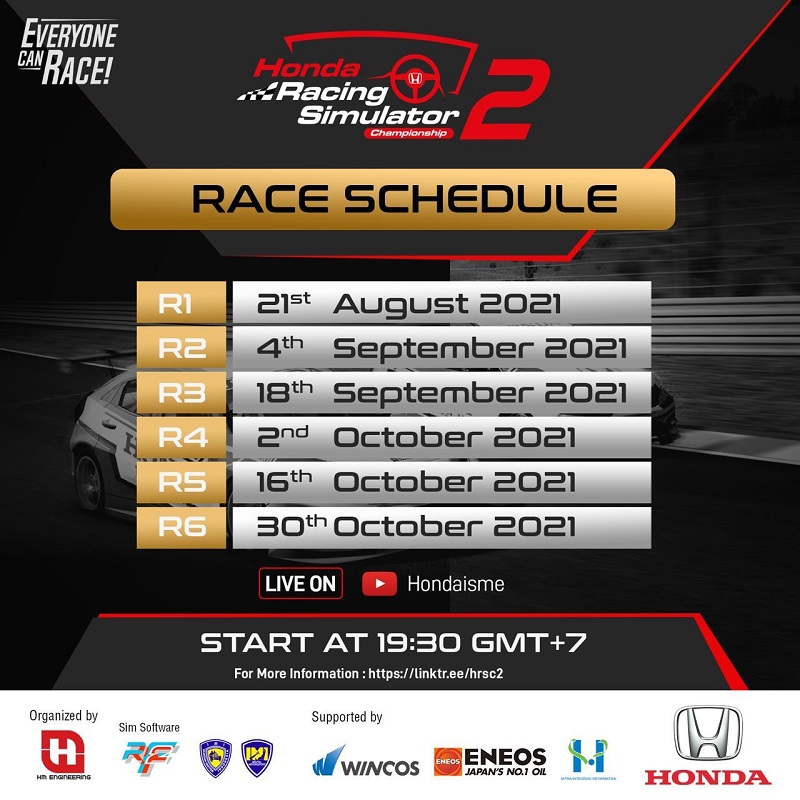 Jadwal Honda Racing Simulator Championship 2, Catat! Honda Racing Simulator Championship 2