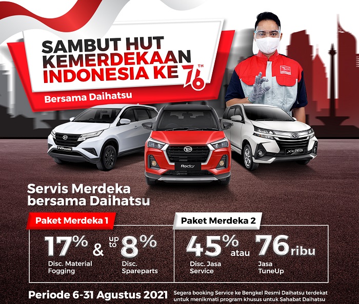Servis Merdeka Bersama Daihatsu, Banyak Promo Servis Merdeka Bersama Daihatsu