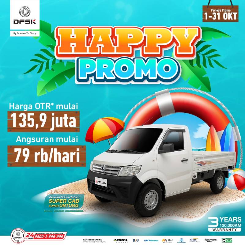 Happy Promo DFSK, Cicilan Mulai Rp 79 Ribu Per Hari Happy Promo DFSK