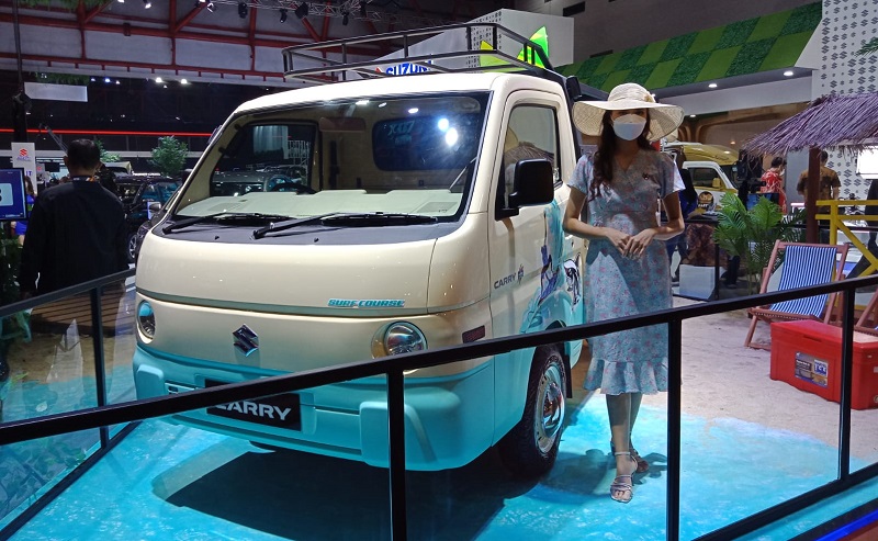 Modifikasi Suzuki Carry Surf Truck, Mobil Anak Pantai! modifikasi suzuki carry surf truck -tampak depan