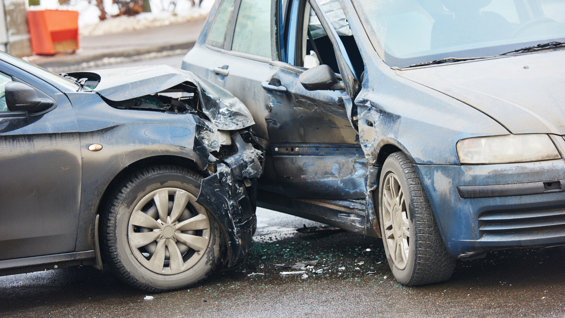  A Malaysian car involved in a traffic accident, showing visible damage to the front bumper