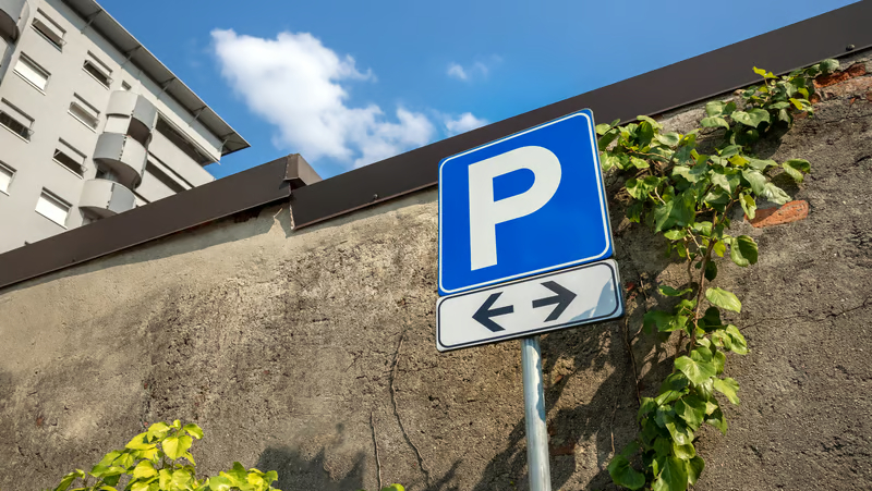 Rain Soaked Reserved Parking Spot
