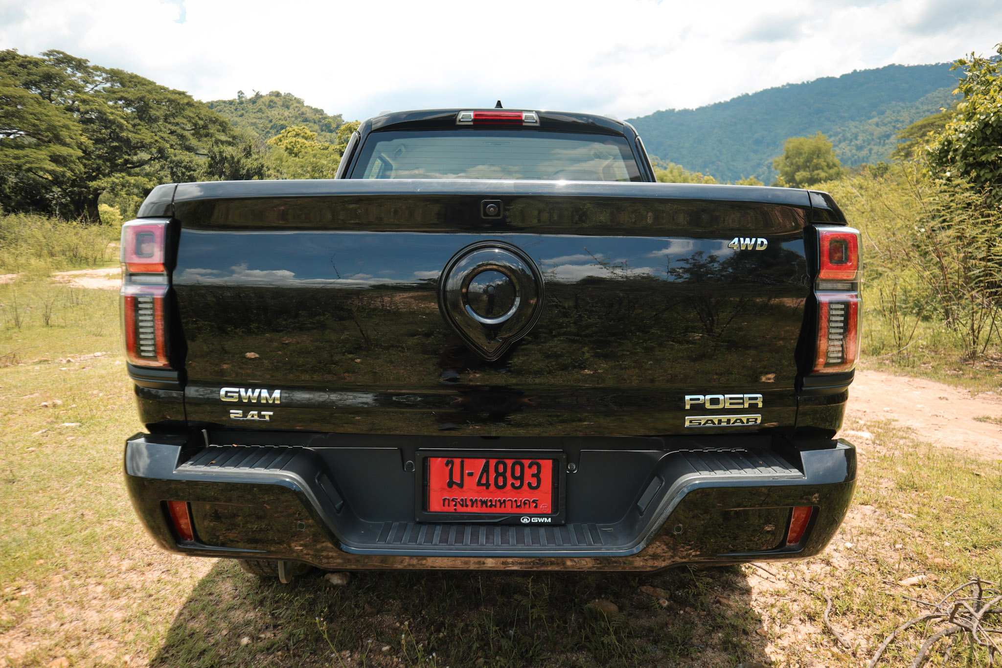 The GWM POER SAHAR 2.4T ULTRA 4WD badge at the rear