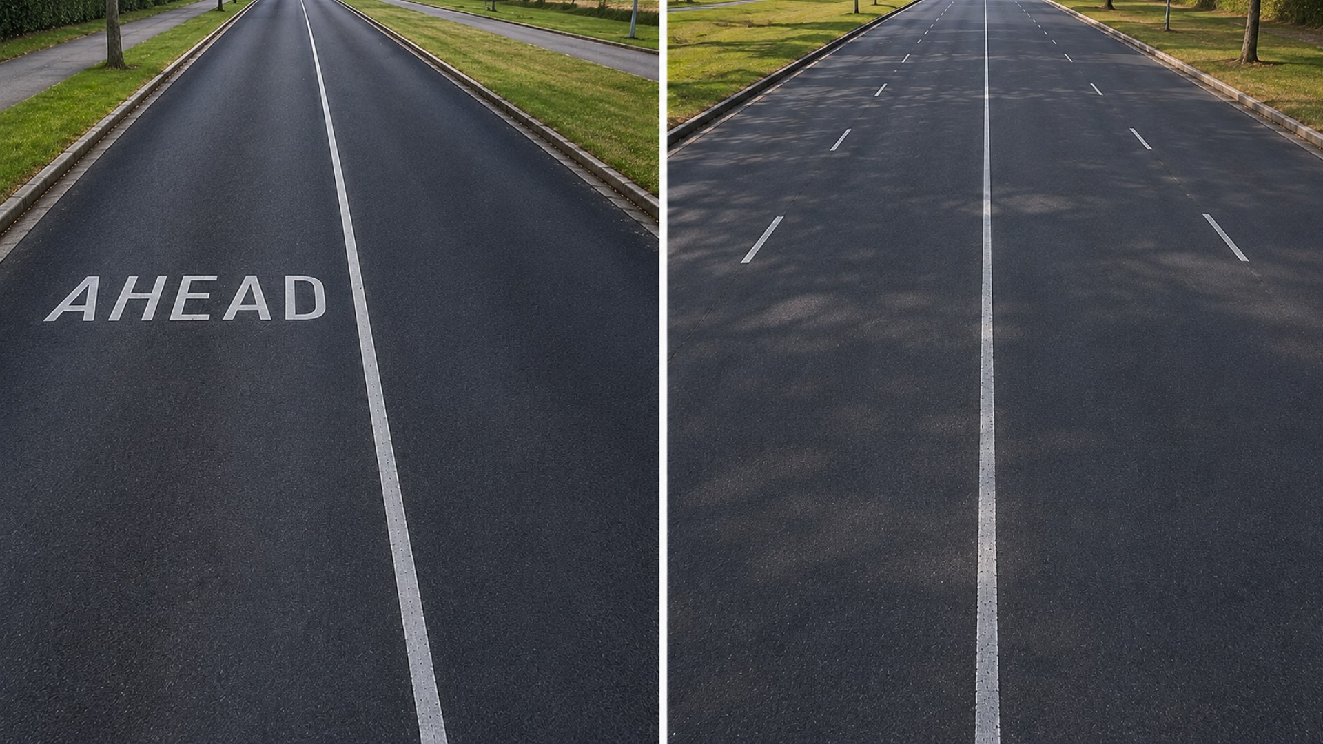 Unbroken Double White Line 1
