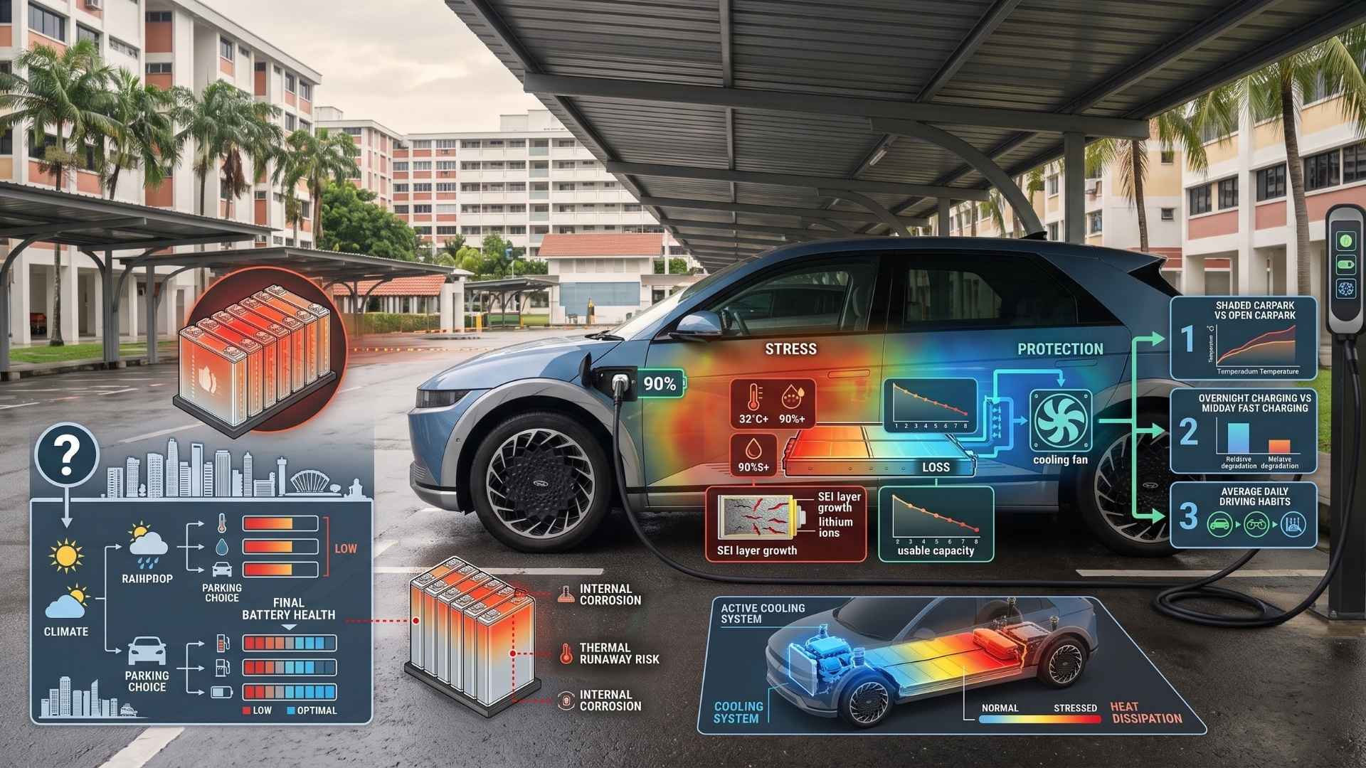 Does Singapore's Climate Damage EV Batteries?