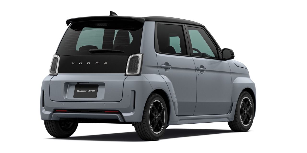 Rear profile of The Honda Superone EV