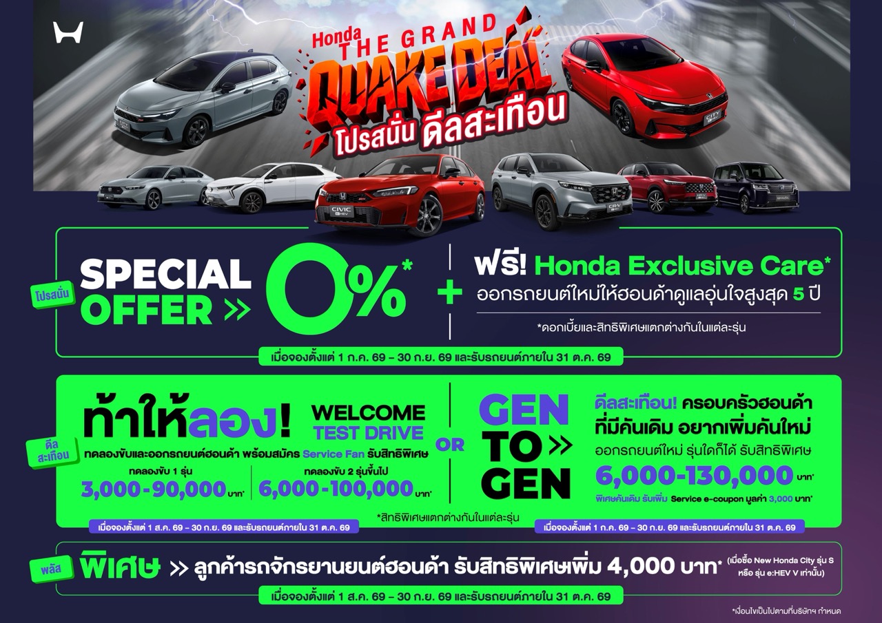 Special The Gand Quake Deal Campaign from Honda