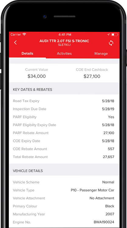Motorist App Virtual Dashboard