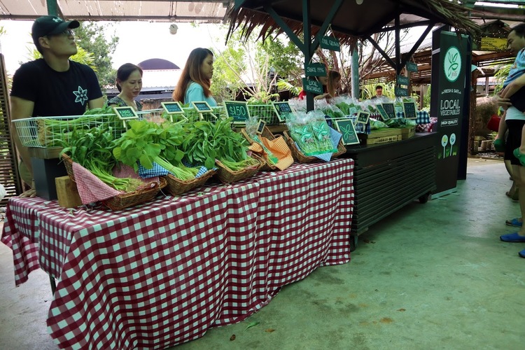 Farmers market kranji countryside vegetable stall