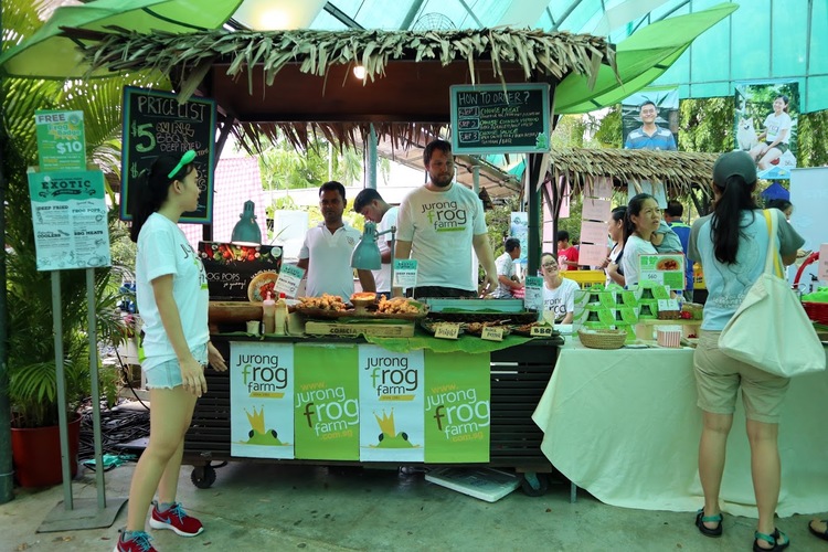 Farmers market kranji countryside frog stall