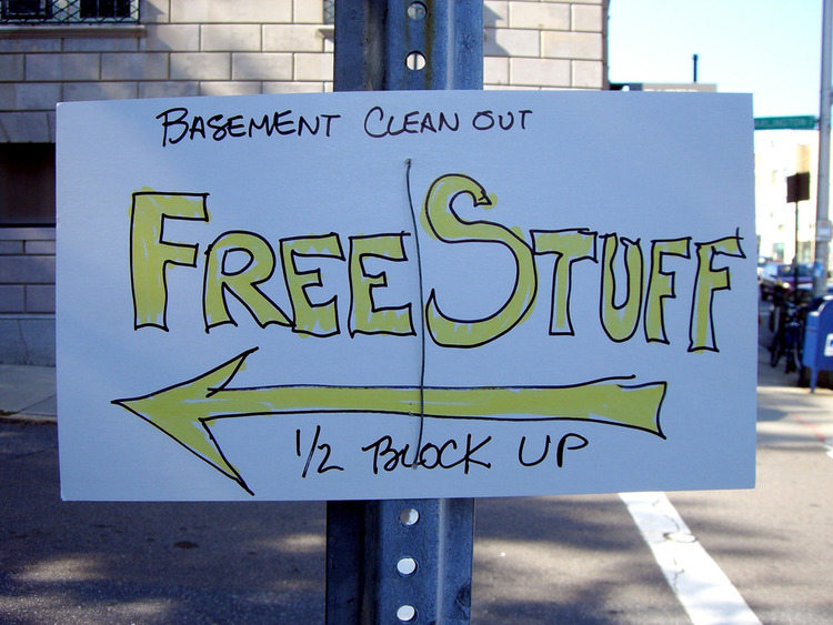 Free stuff sign