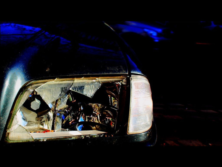 broken car lights