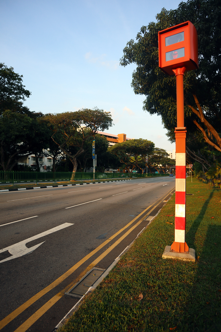 speed camera flash red light