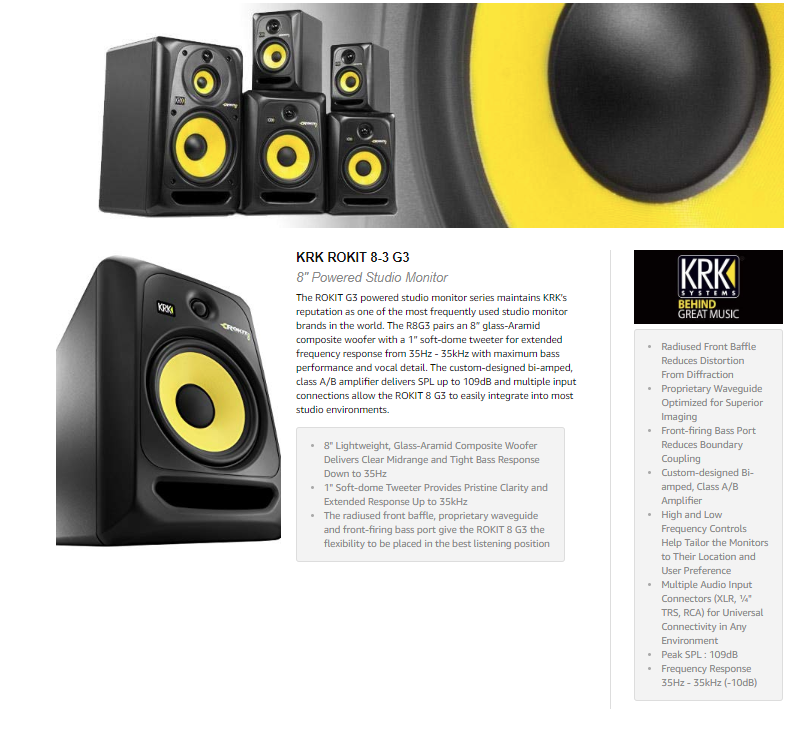 rokit 8 frequency response