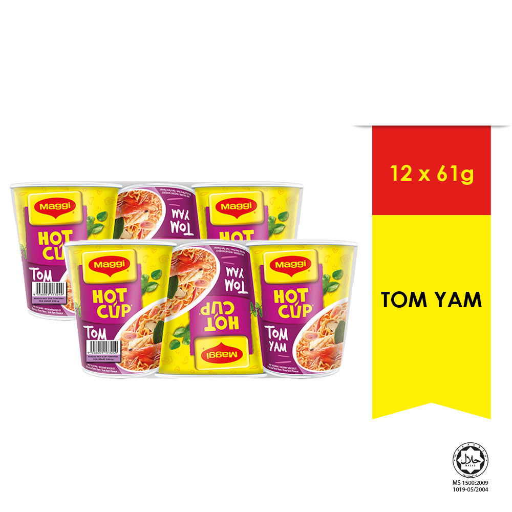 MAGGI Hot Cup Tom Yam 6 Cups 61g x2 Multipacks New PGMall