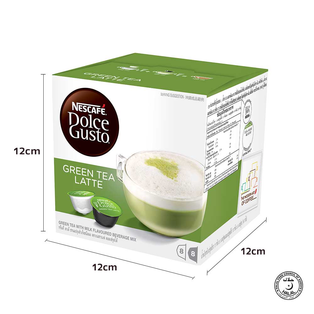 NESCAFE Dolce Gusto Green Tea Latte 16 Capsules Per Box