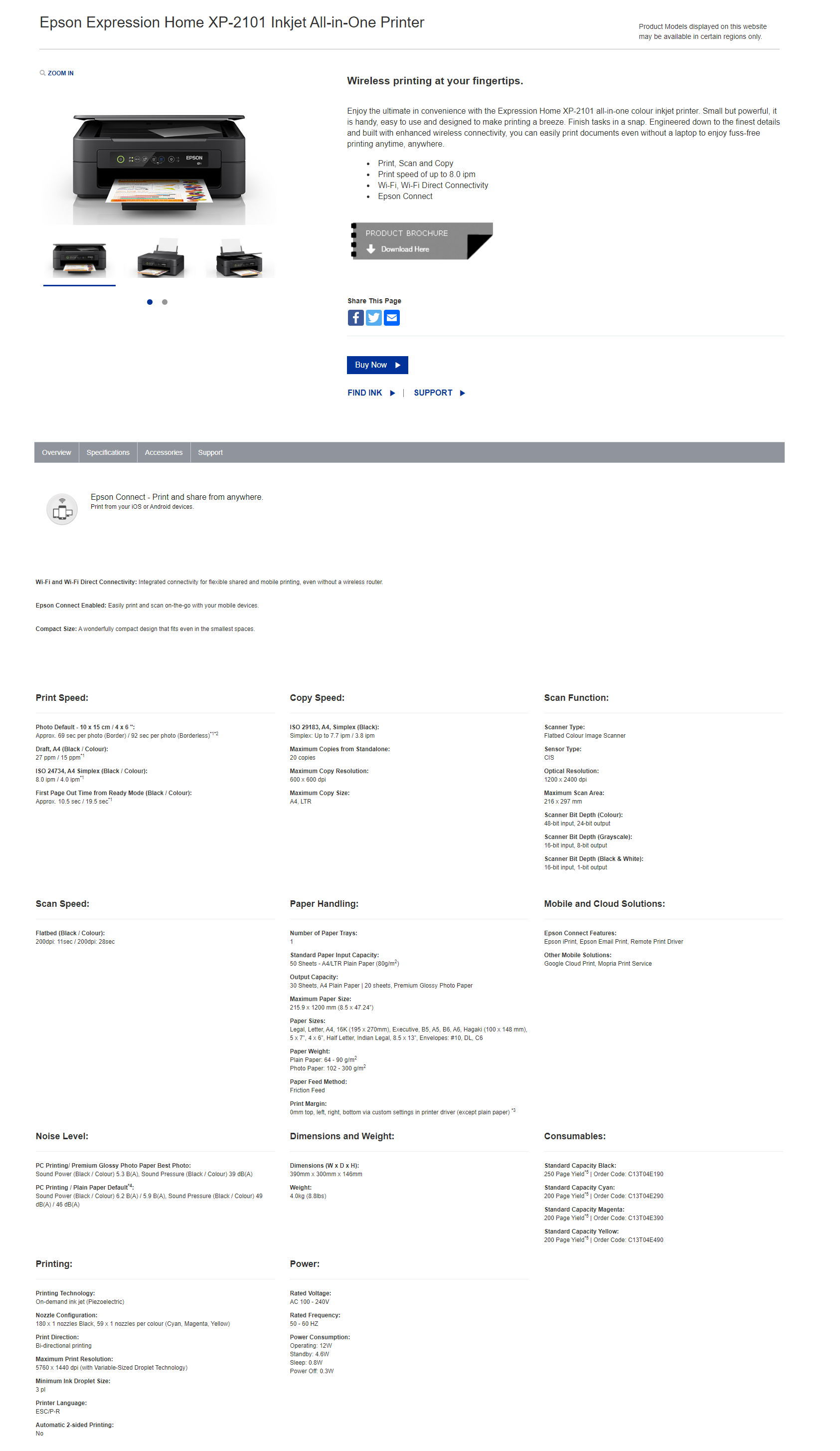 epson expression wireless inkjet mfc printer