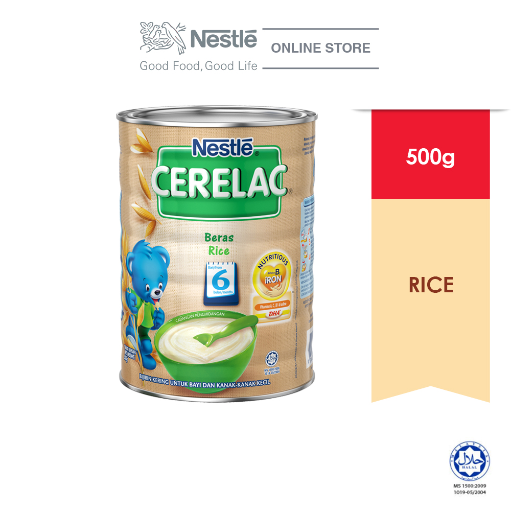 NESTLE CERELAC Rice Infant Cereal Tin 500g EXP Date: MAR21