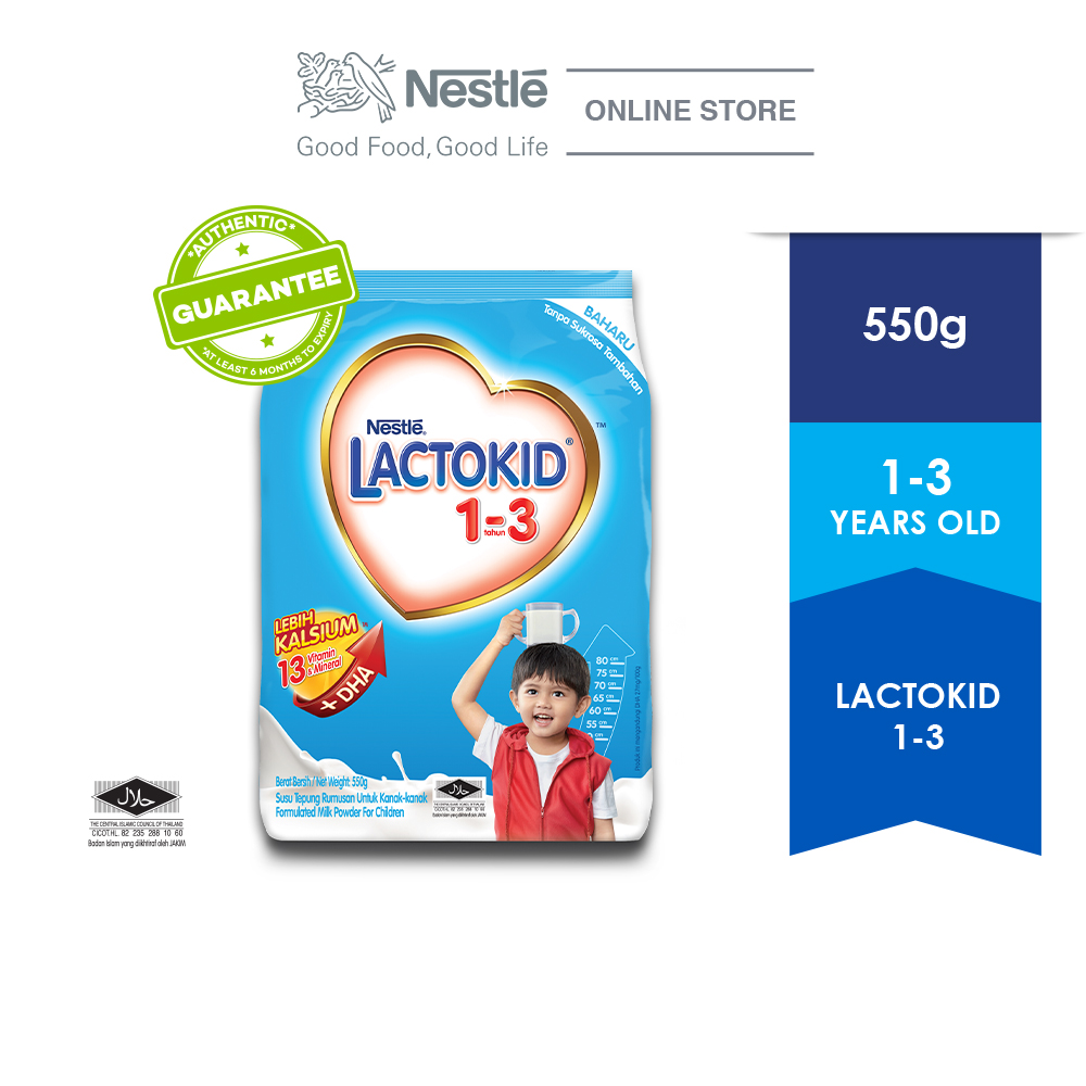 LACTOKID 1-3 without Probiotics Soft Pack 550g (Exp: Sep 20)