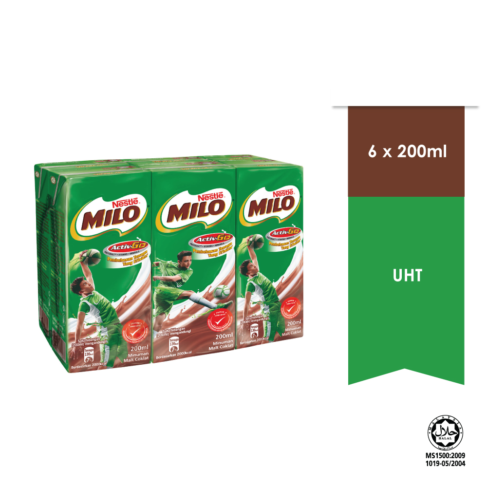 MILO ACTIVGO UHT 24 x 200ml, Buy 1 Free 4 unit of Milo Protein Up