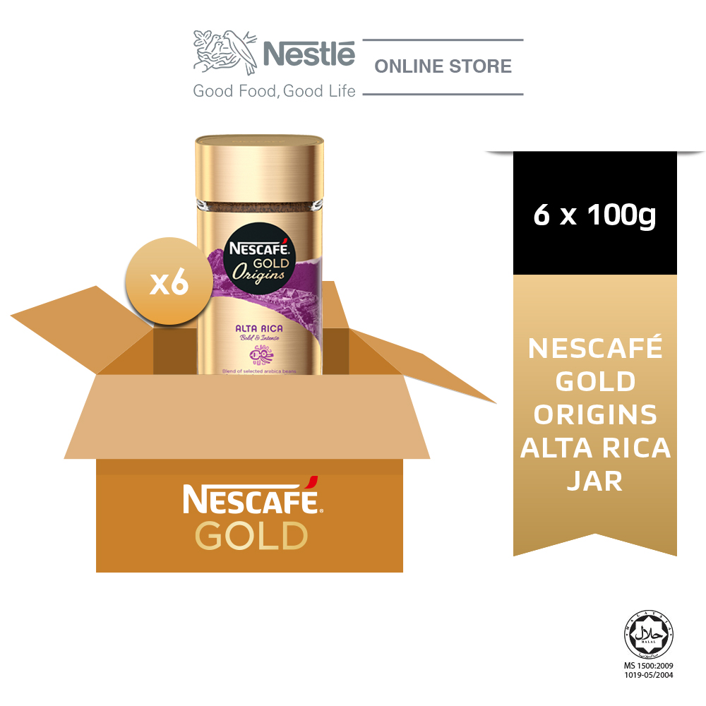 NESCAFÃ‰ GOLD Origins Alta Rica Coffee Jar 100g x6 jars (Carton)