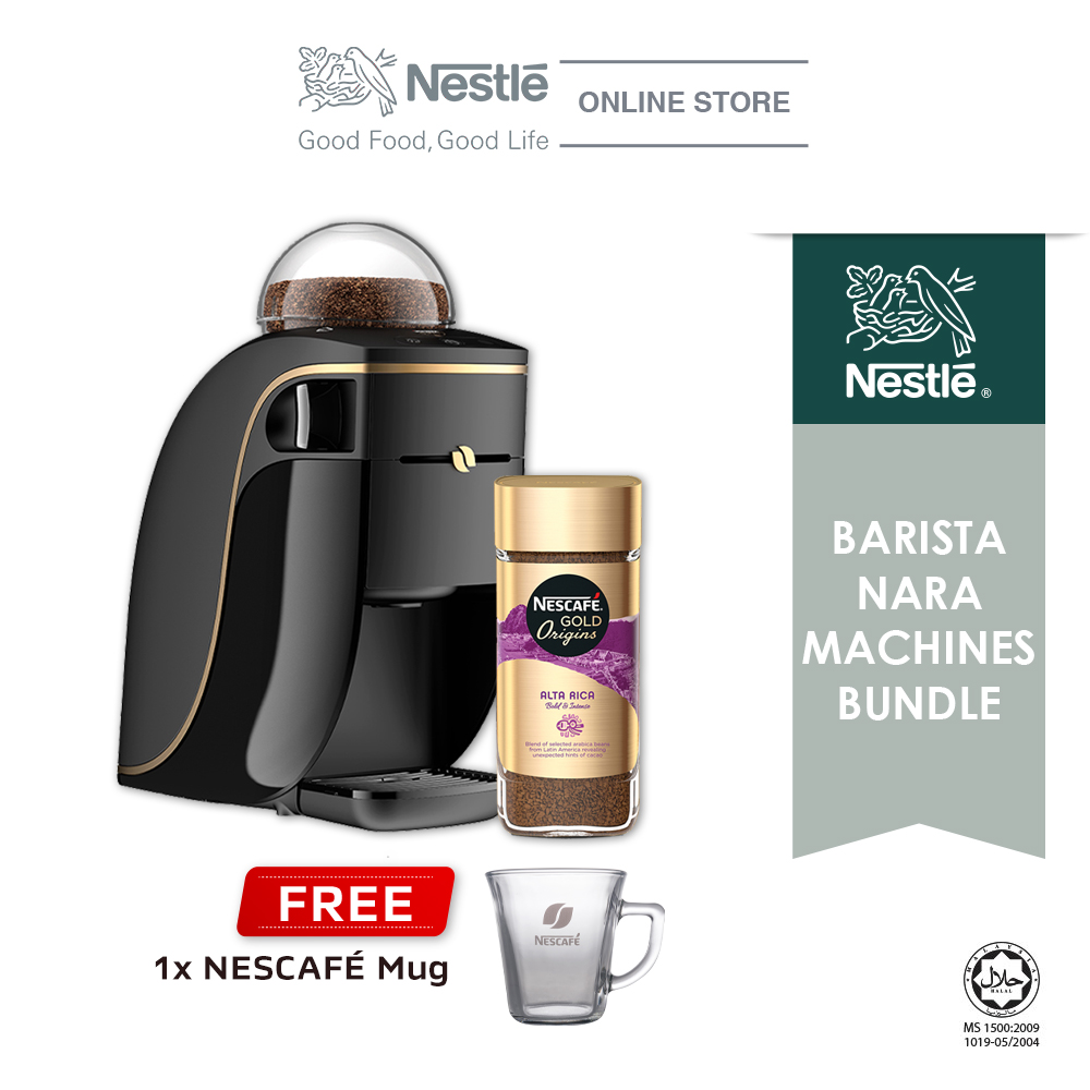 NESCAFE Gold Barista Machine Nara & Nescafe Gold Alta Rica Jar100g