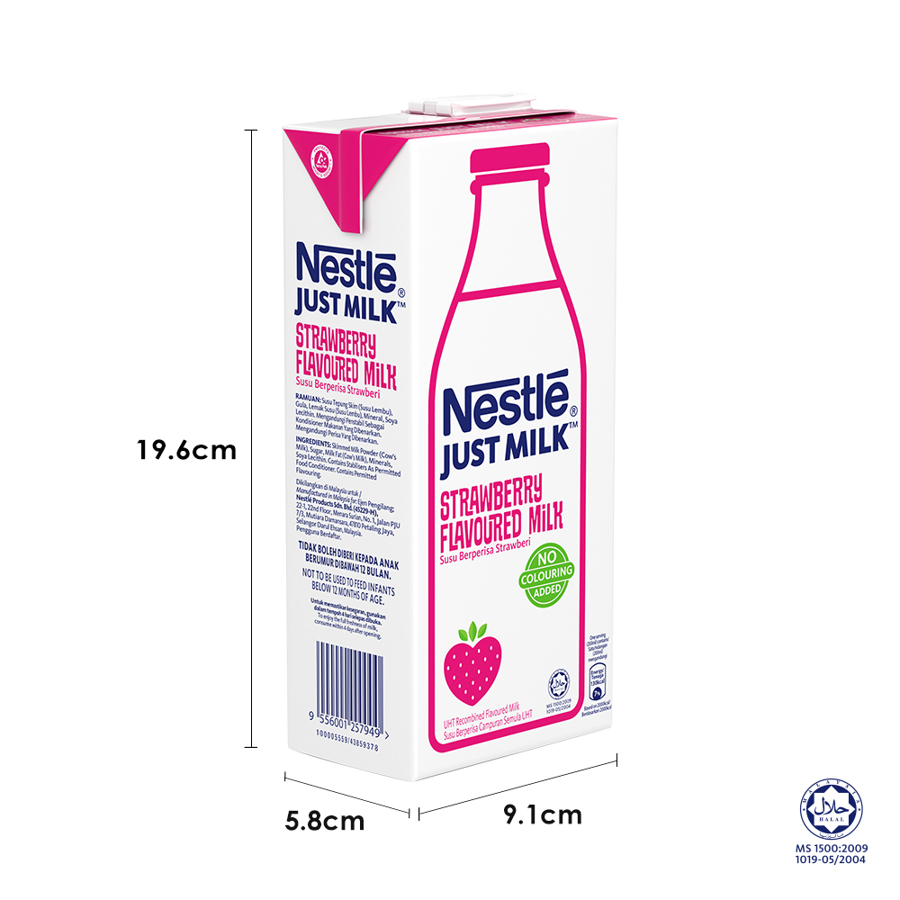Nestle Just Milk Strawberry 1l X12 Packs Carton New Pgmall