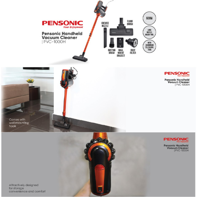 Pensonic Handheld Vacuum Cleaner PVC1000H New PGMall