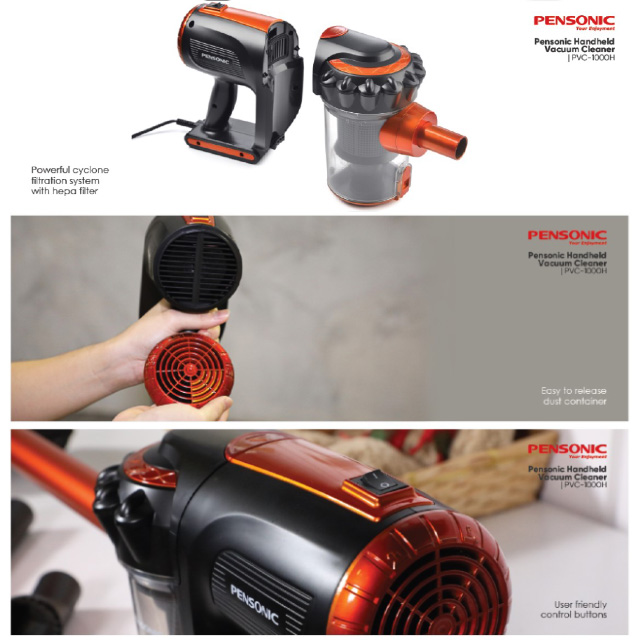 Pensonic Handheld Vacuum Cleaner PVC1000H New PGMall
