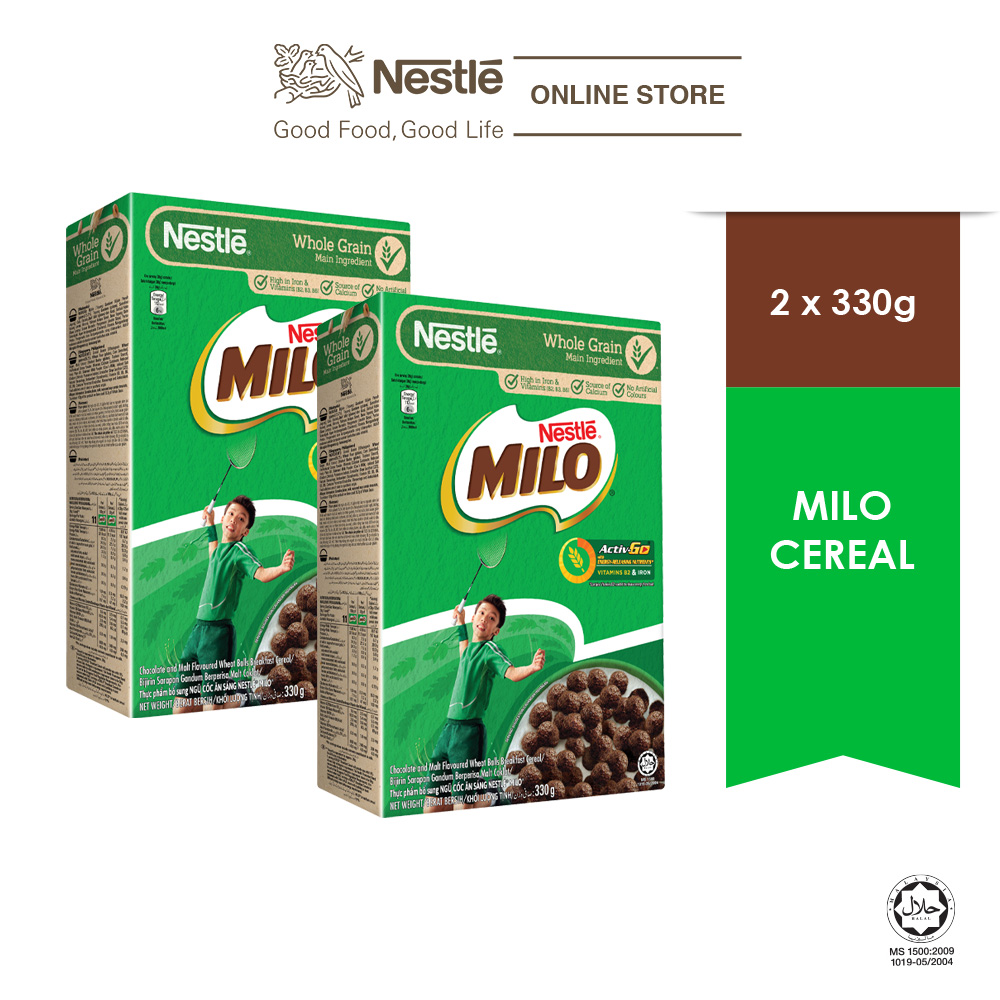 NESTLE MILO Breakfast Cereal Large (330g x 2 sets)