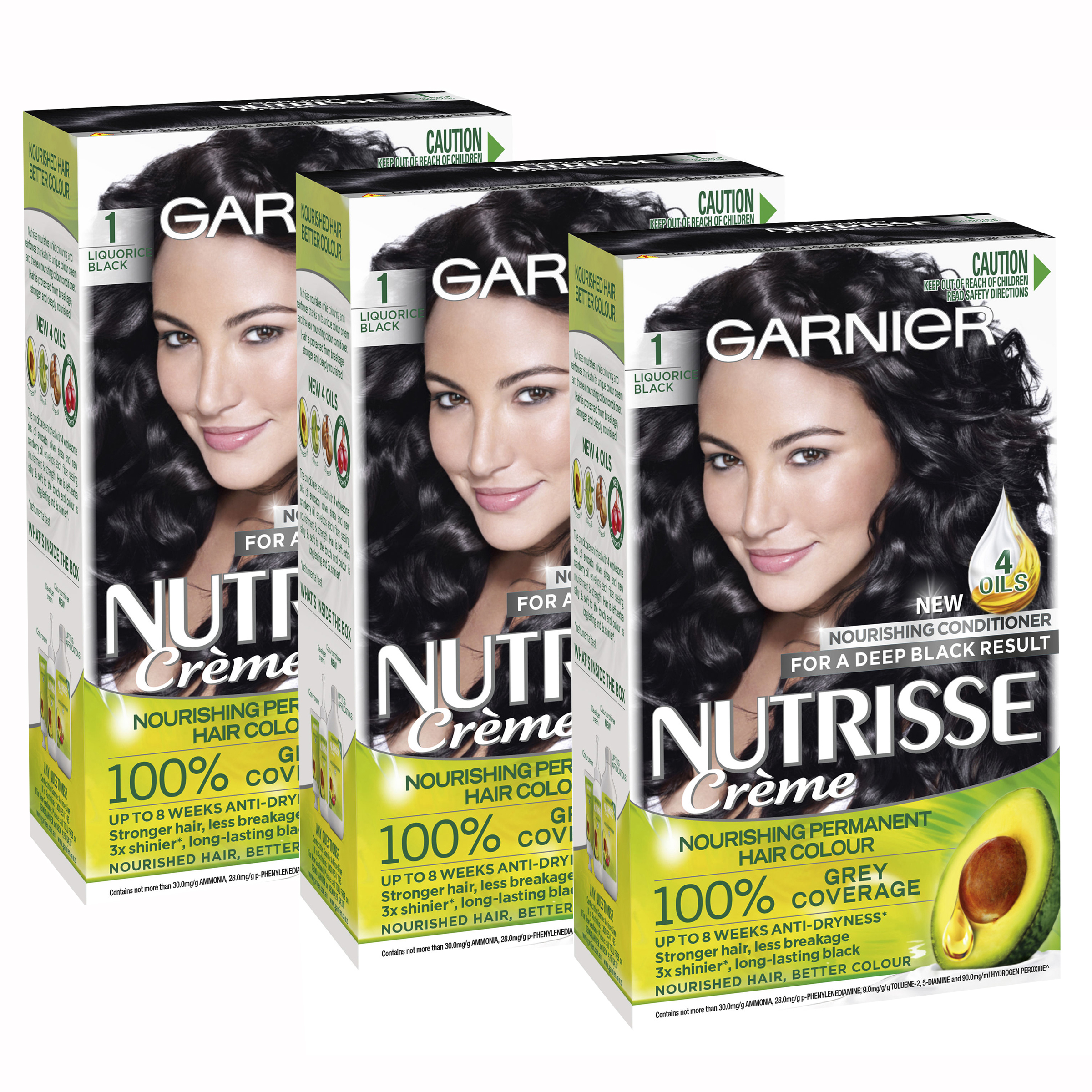 NEW Garnier Nutrisse Permanent LongLasting Hair Colour 1 Liquorice