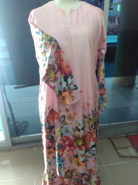 Baju kurung pesak gantung + tangan bergetah + kain susun tepi TP-222007