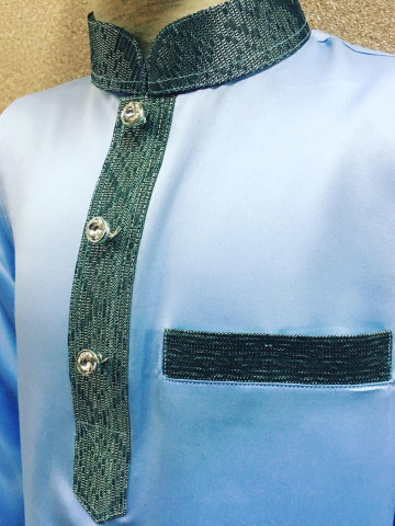 Photo 2 of Baju Melayu Moden BMM-006 Menerima tempahan baju melayu moden. Boleh ditambah songket di poket dan leher baju atas permintaan anda. 

Harga cuma RM90 sahaja