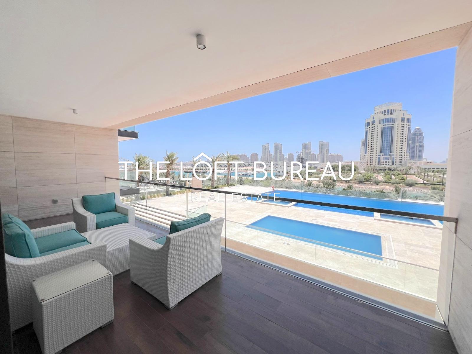 1 Free Month! 3 BHK+Maids! Sea View! - Apartment in Lusail Residence