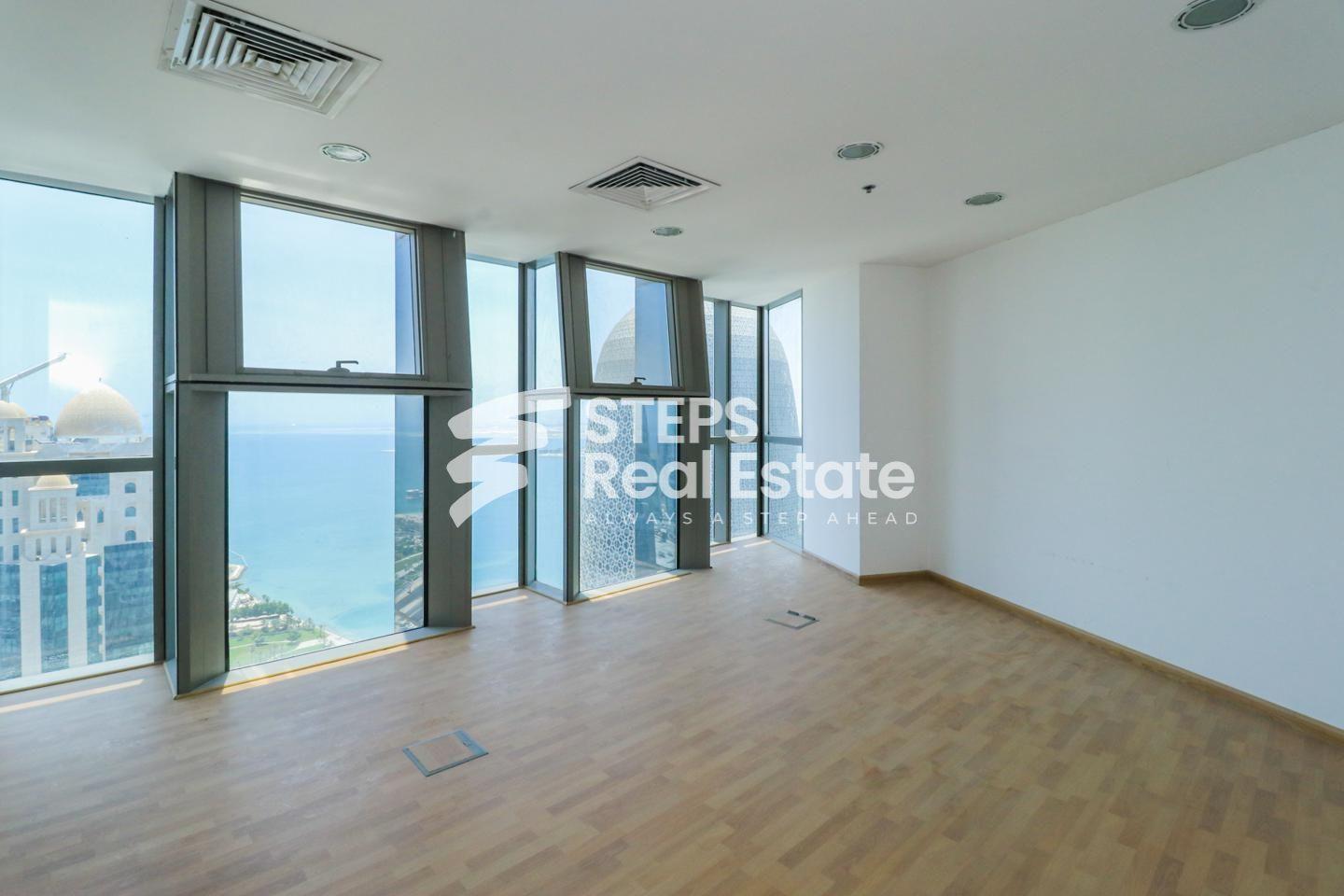 Partitioned Office with Sea View for Rent - Office in Al Shatt Street