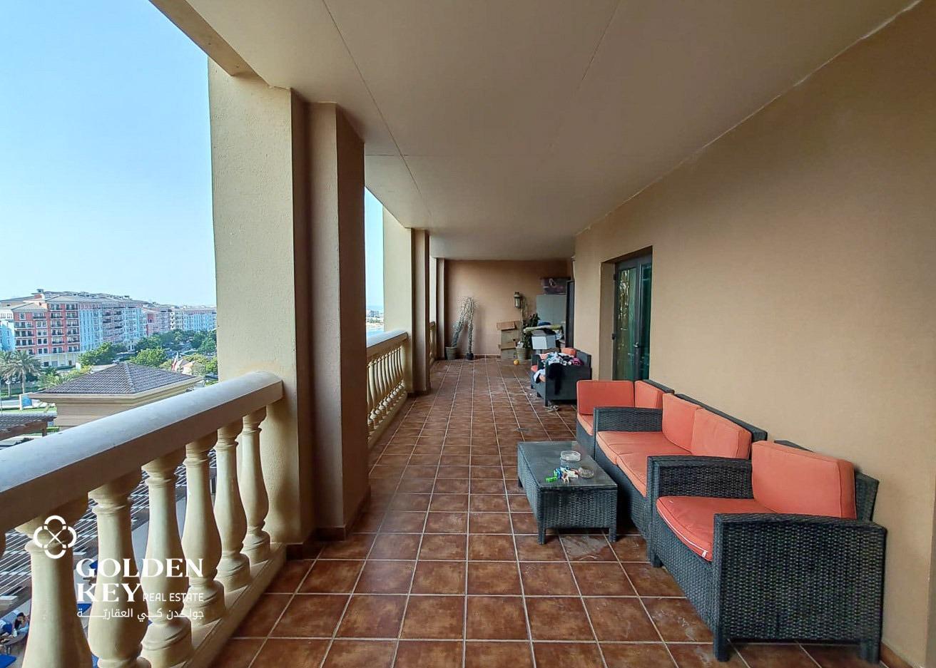 Furnished 2BHK w/ Balcony for Rent | Pool View
