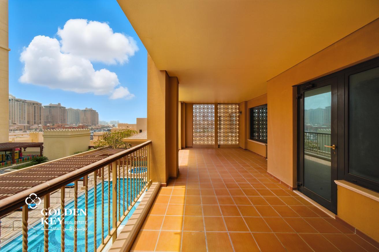 Semi-Furnished 1BHK APT For Rent in Porto Arabia