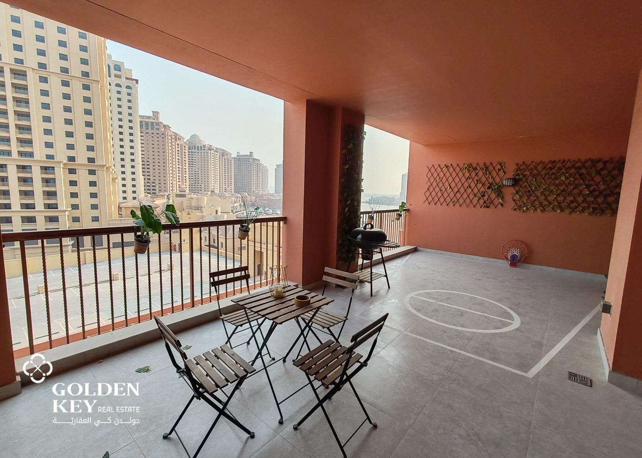 Furnished 1BHK w/Huge Balcony for Rent| The Pearl