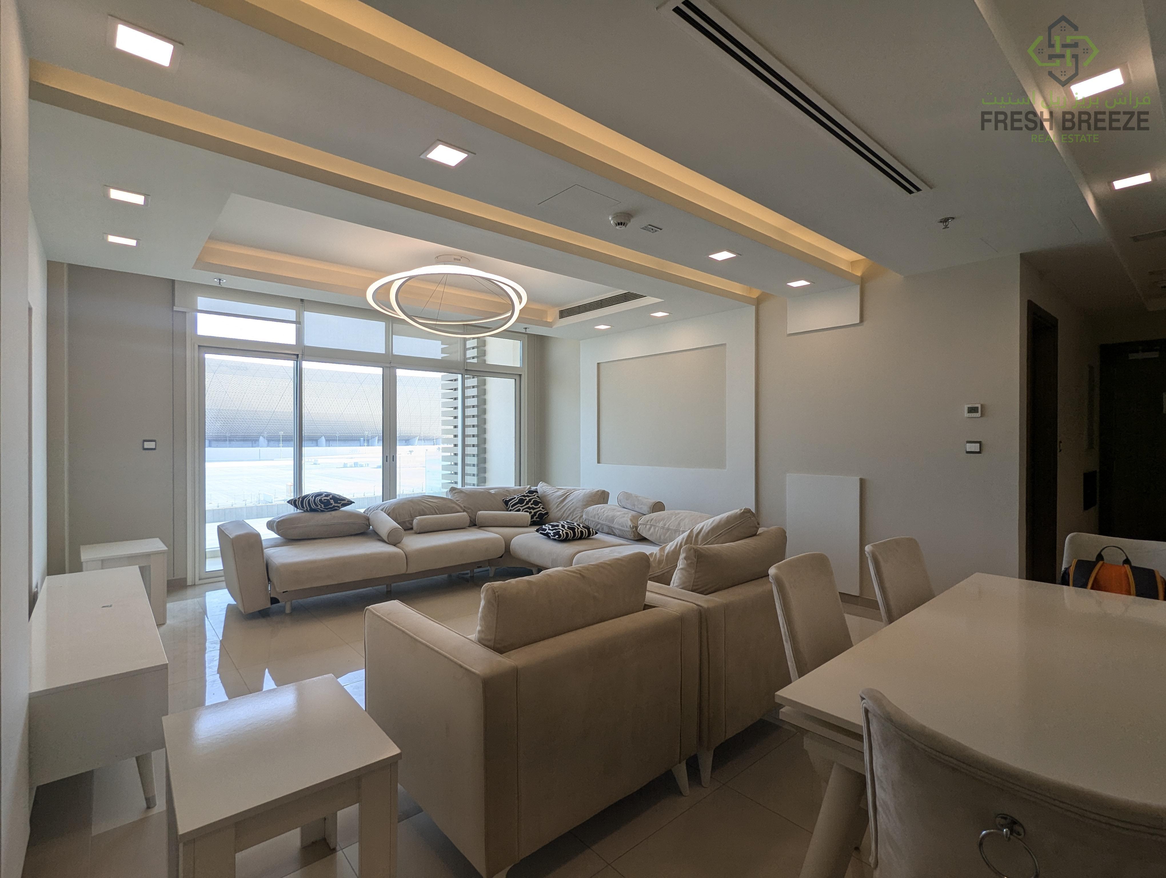 Elegant 3BHK in Lusail | Balcony with Iconic View - Apartment in Al Erkyah City