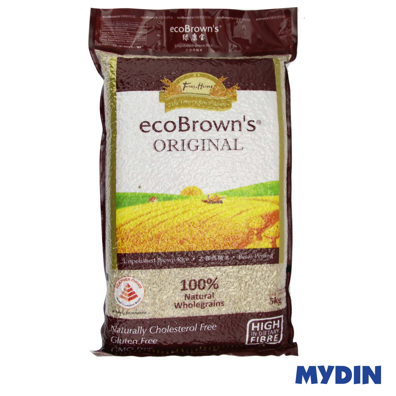 Ecobrown S Unpolished Brown Rice Original 5kg Mydin Express Hypermart