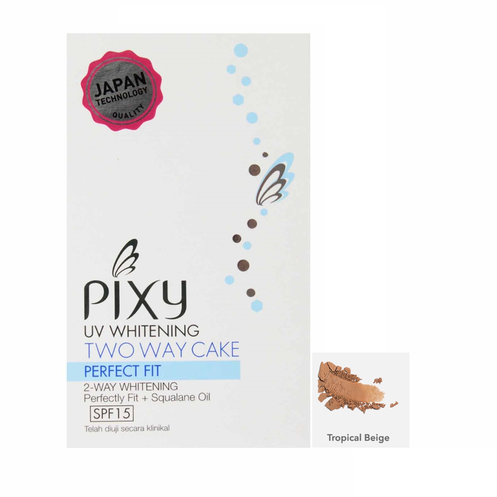 PIXY UV Whitening Two Way Cake Perfect Fit Powder SPF15