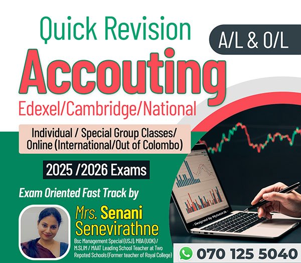 Quick Revision - Accounting Edexel/Cambridge/National A/L & O/L 