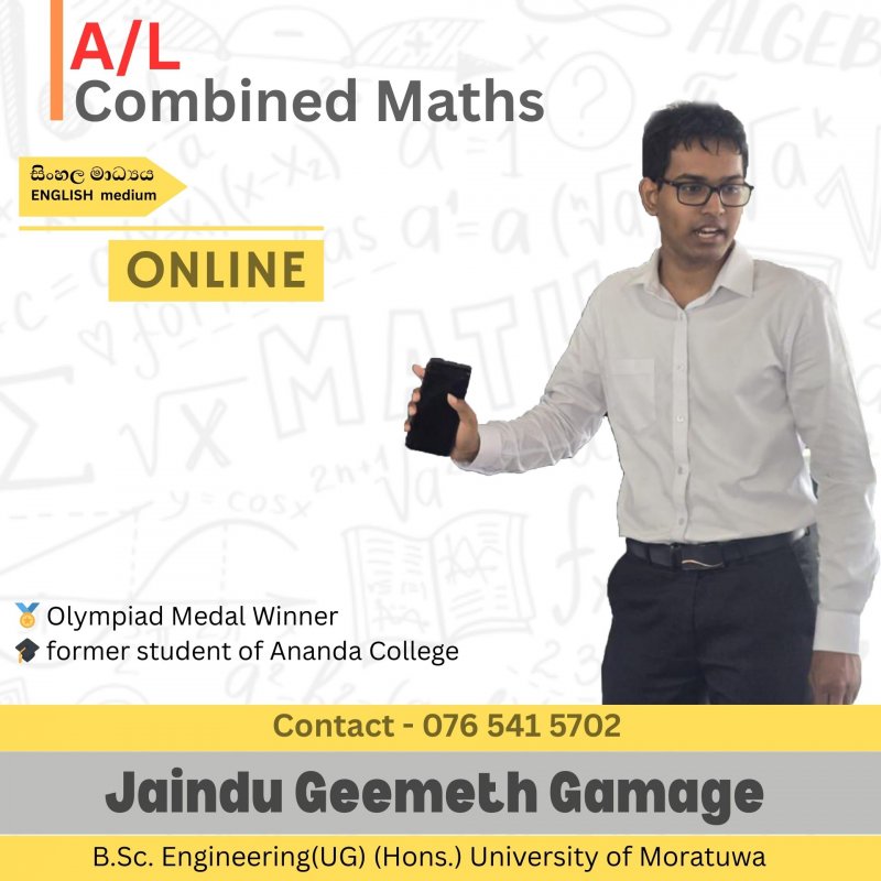 A/L Chemistry , Physics , Combined Maths Theory / Revision / Paper classes in English / Sinhala Medium