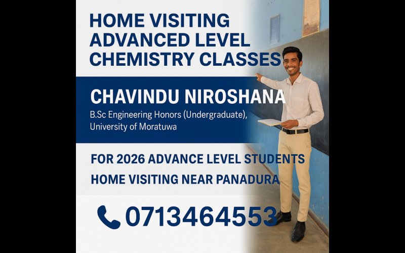 A/L Chemistry Home Visiting Classes(Individual Or Group)