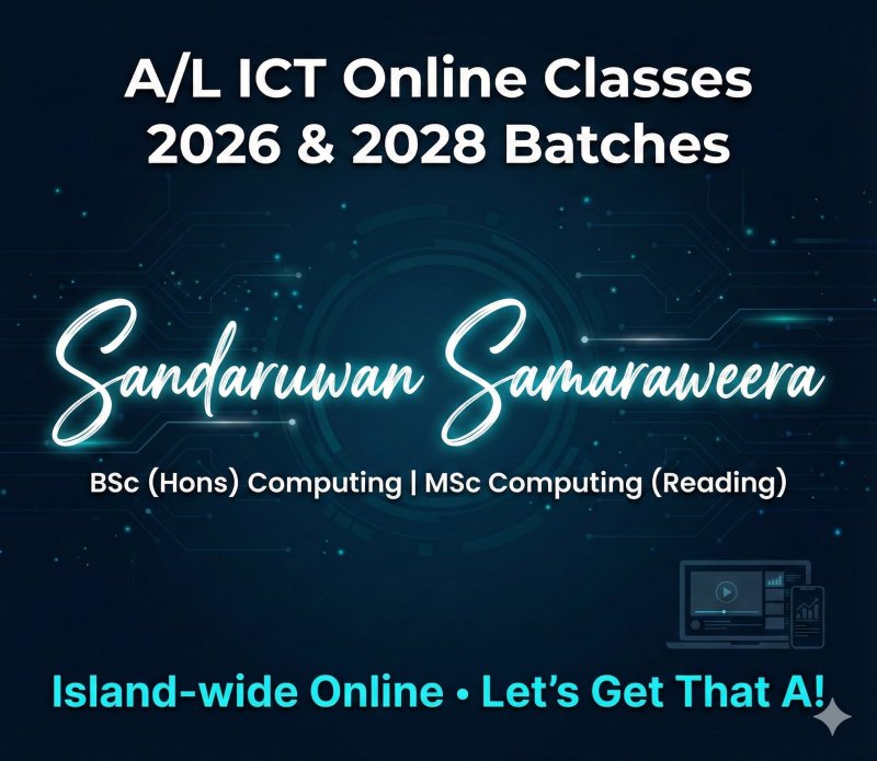 A/L ICT Online Classes Island-wide | 2026 & 2028 | Let’s Get That A!