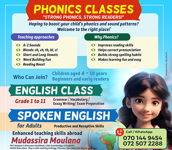 Tuition classes for nursery and primary kids