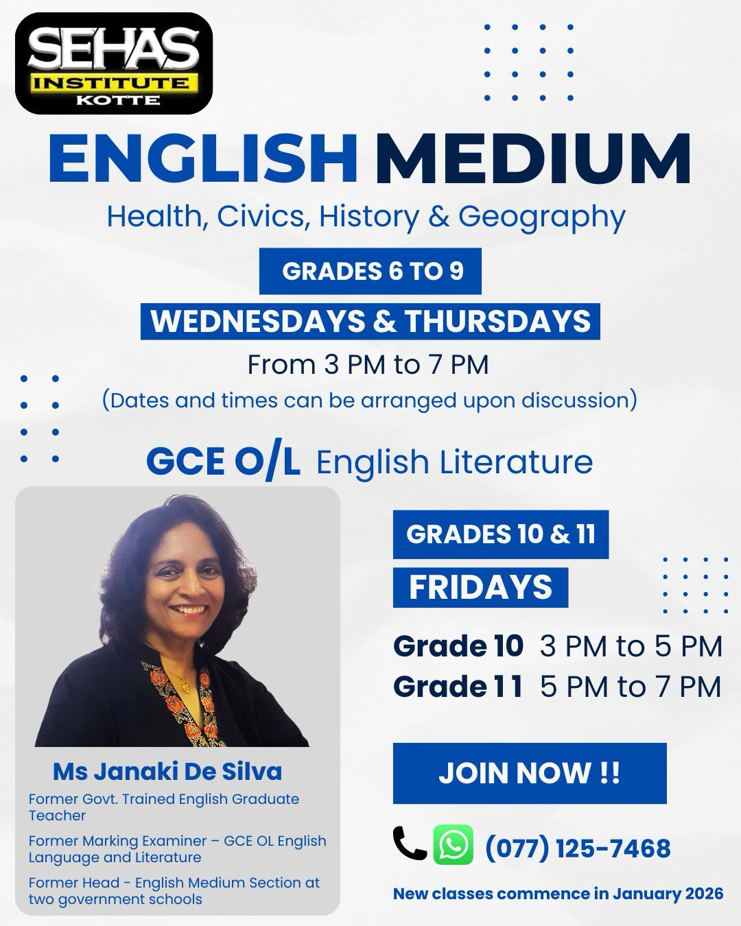 Learning in English Made Easy | Grades 6–11 Health, History, Civics and Geography English Medium
