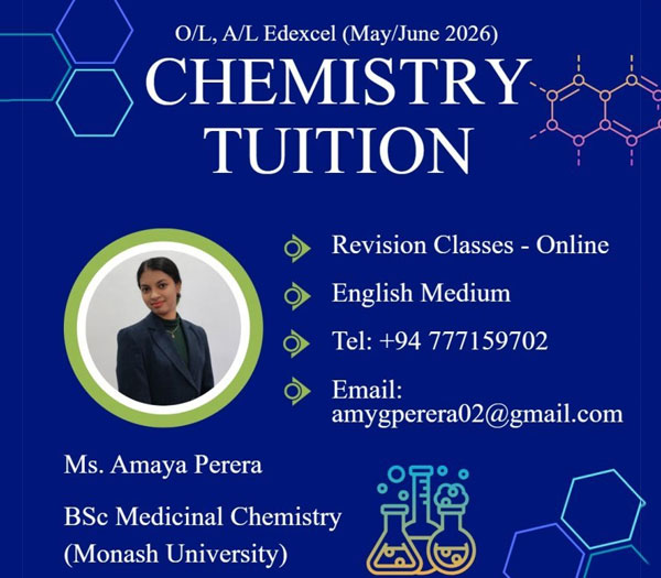O/L & A/L Chemistry Tuition - Edexcel